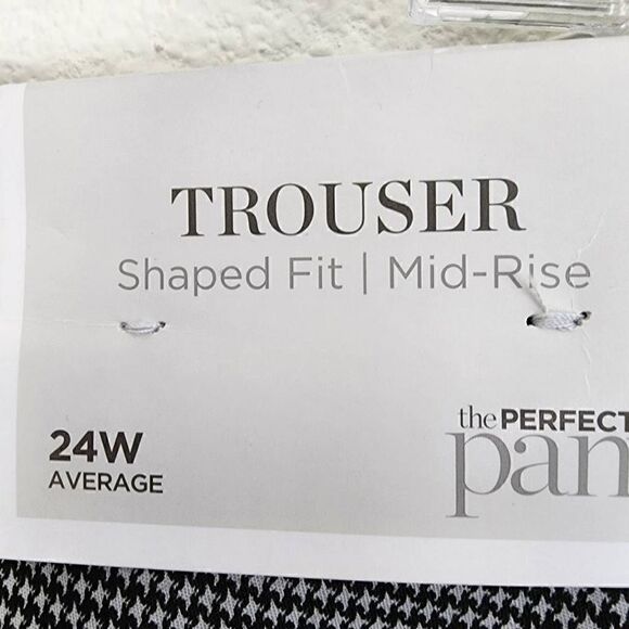 Christopher & Banks Women's Black/White Shaped-Fit Trouser Pants Size 24W NWT - Picture 11 of 16